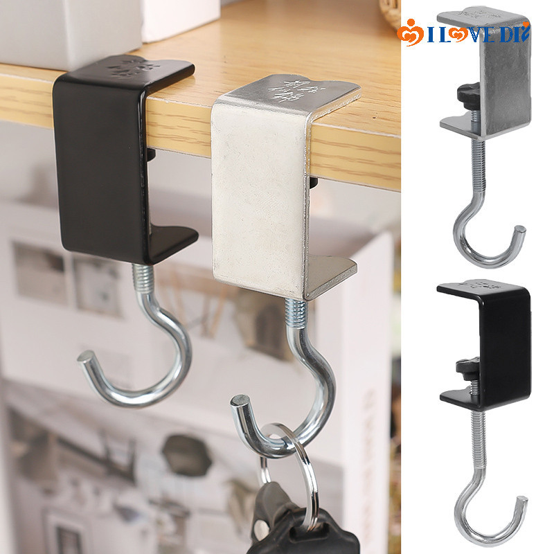 2 Pcs High Quality Durable Iron Tabletop Storage Hook - Portable ...