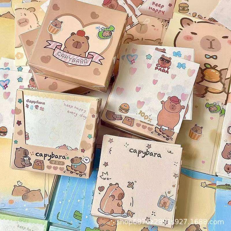 200pcs/lot Capybara Memo Pads Material Paper Cartoon Journal Paper ...
