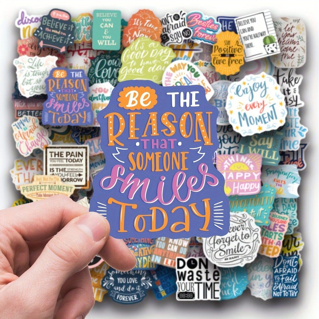 50pcs Inspirational Stickers Pack, Motivational for Water Bottle Vinyl ...