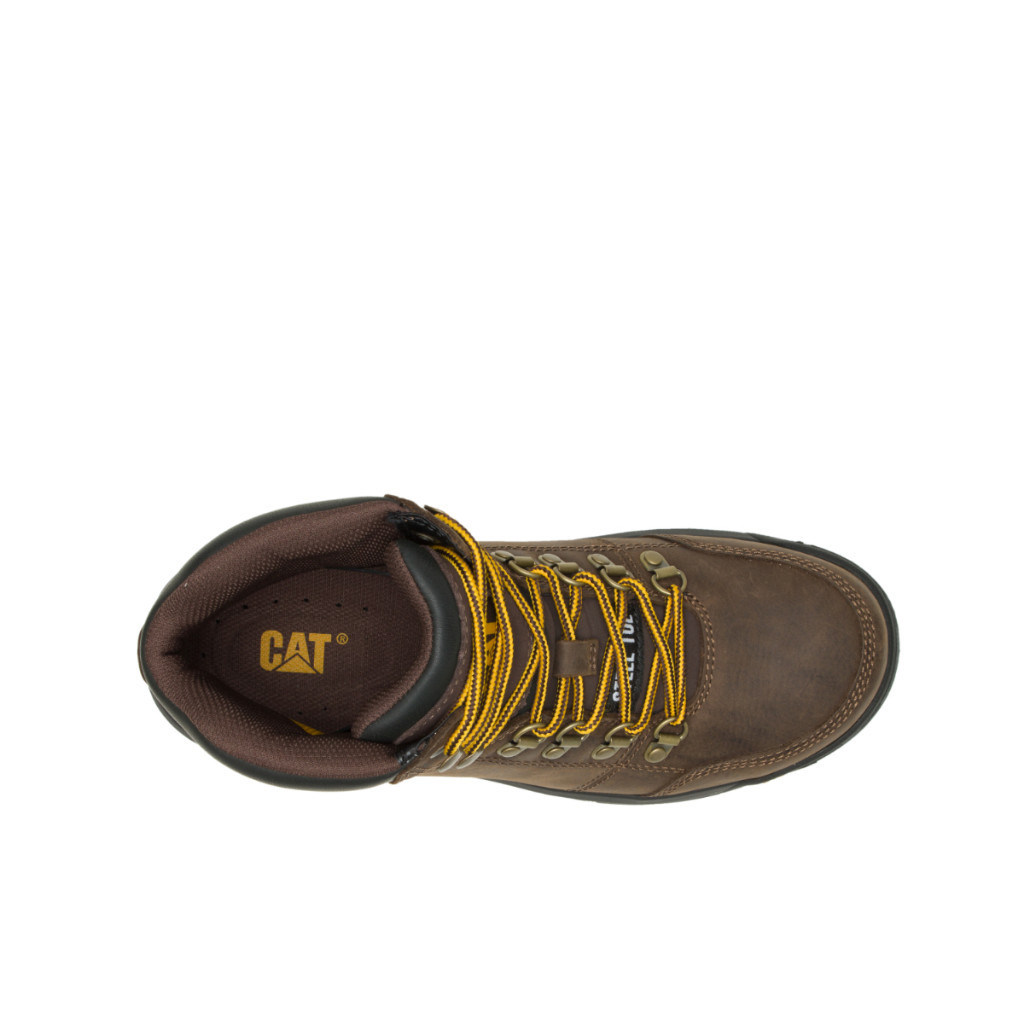 Caterpillar Men s Outline Steel Toe Work Boot Seal Brown P90803 Safety Shoe Shopee Singapore
