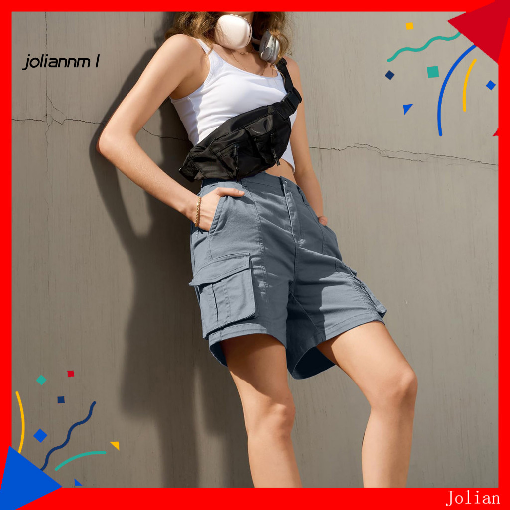 Knee Length Jean Shorts Women's BiCophy Women's Cotton Linen