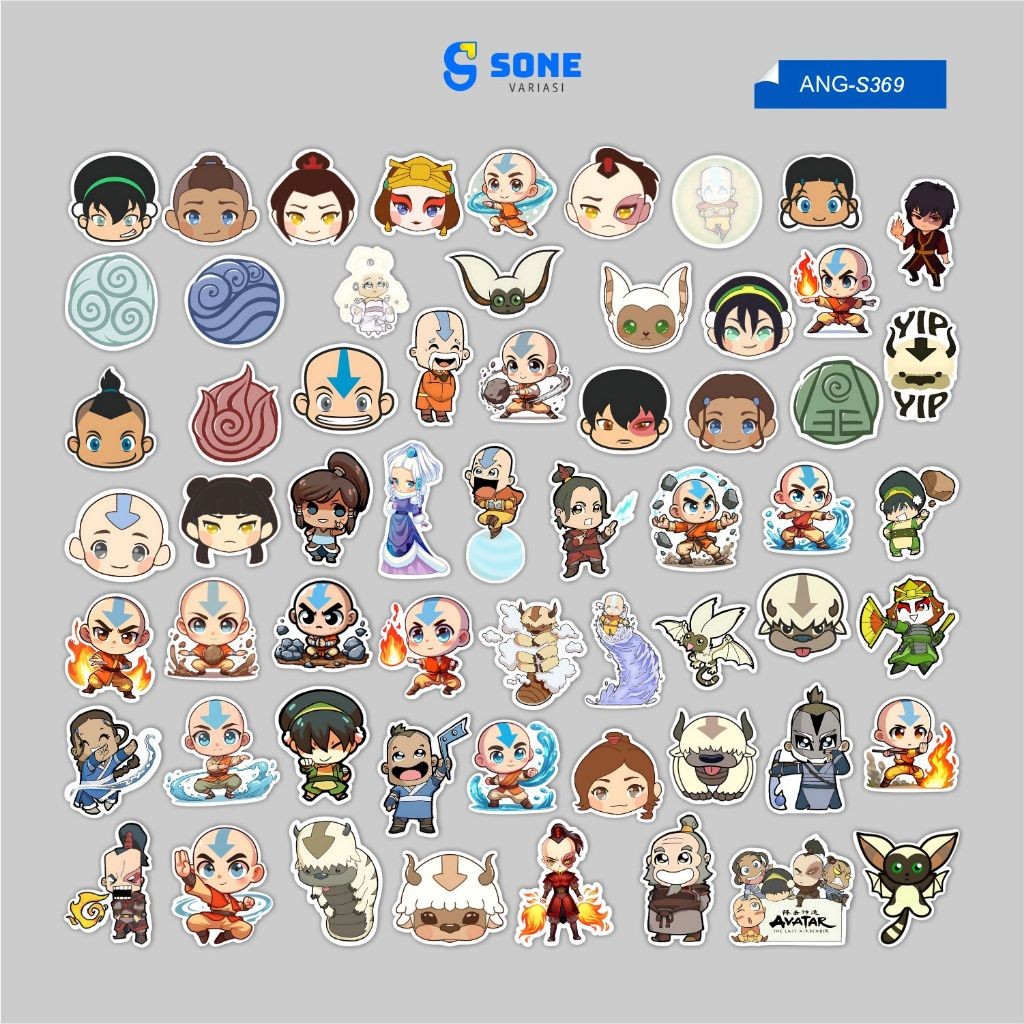 Sticker Pack Avatar Aang Mobile Legend Aesthetic Paper Vinyl Waterproof ...