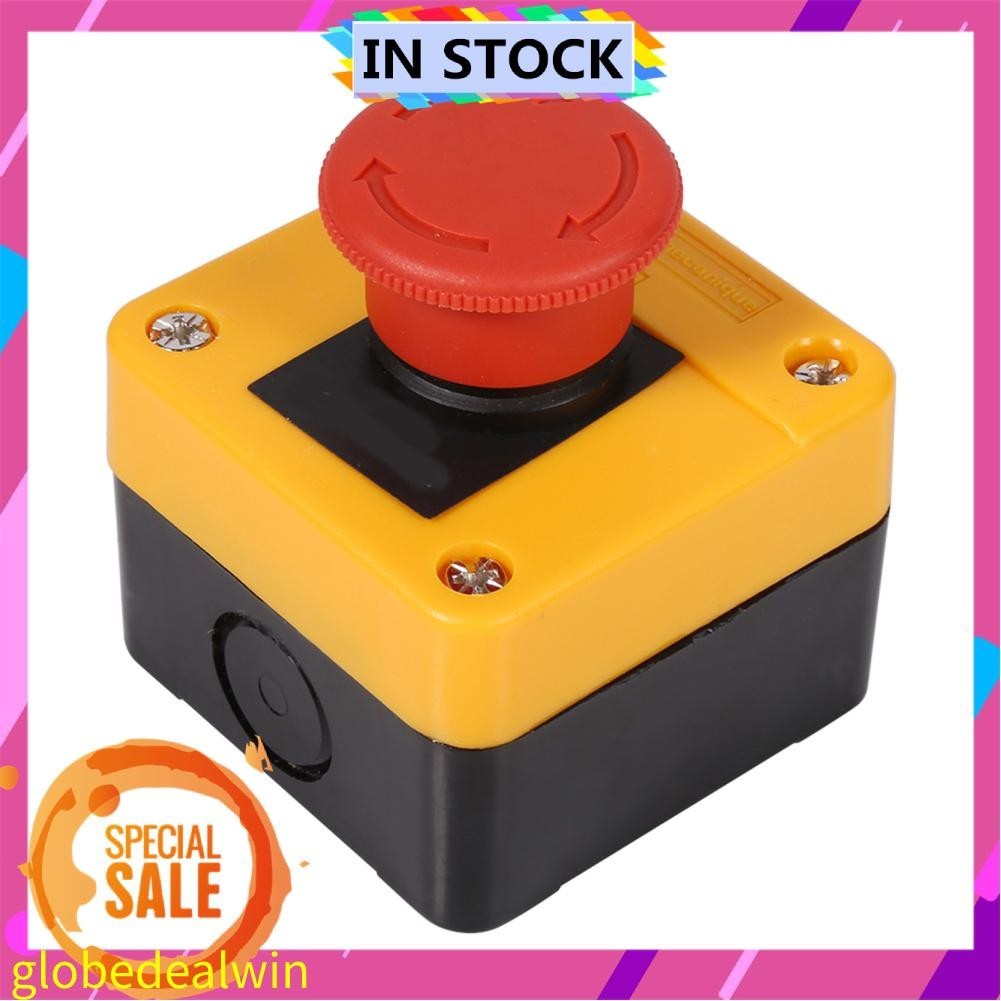 Globedealwin Emergency Stop Switch 1Pc 660V 10A Plastic Shell Red Sign ...