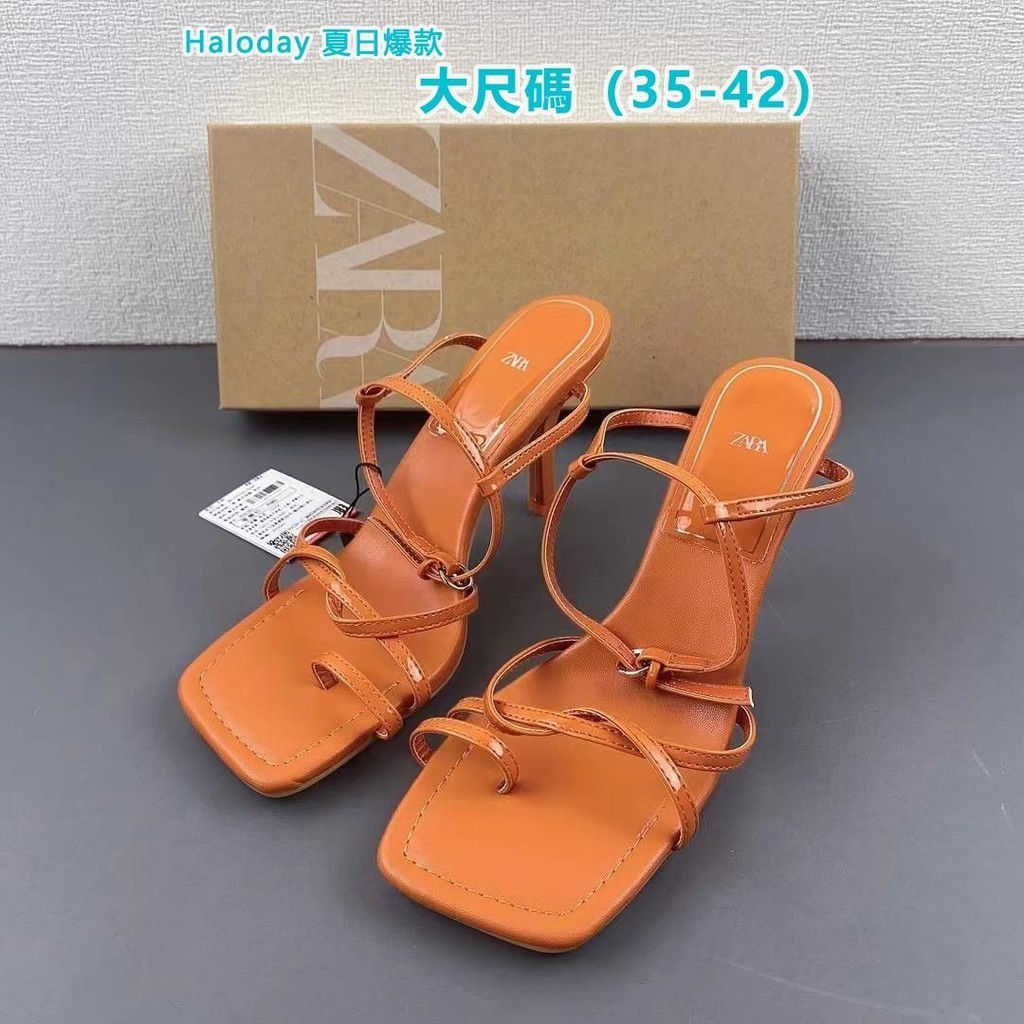 Large Size Women S Shoes 35 42 Spring Summer Square Toe Flat Strap Cross Strap Fashion Sandals