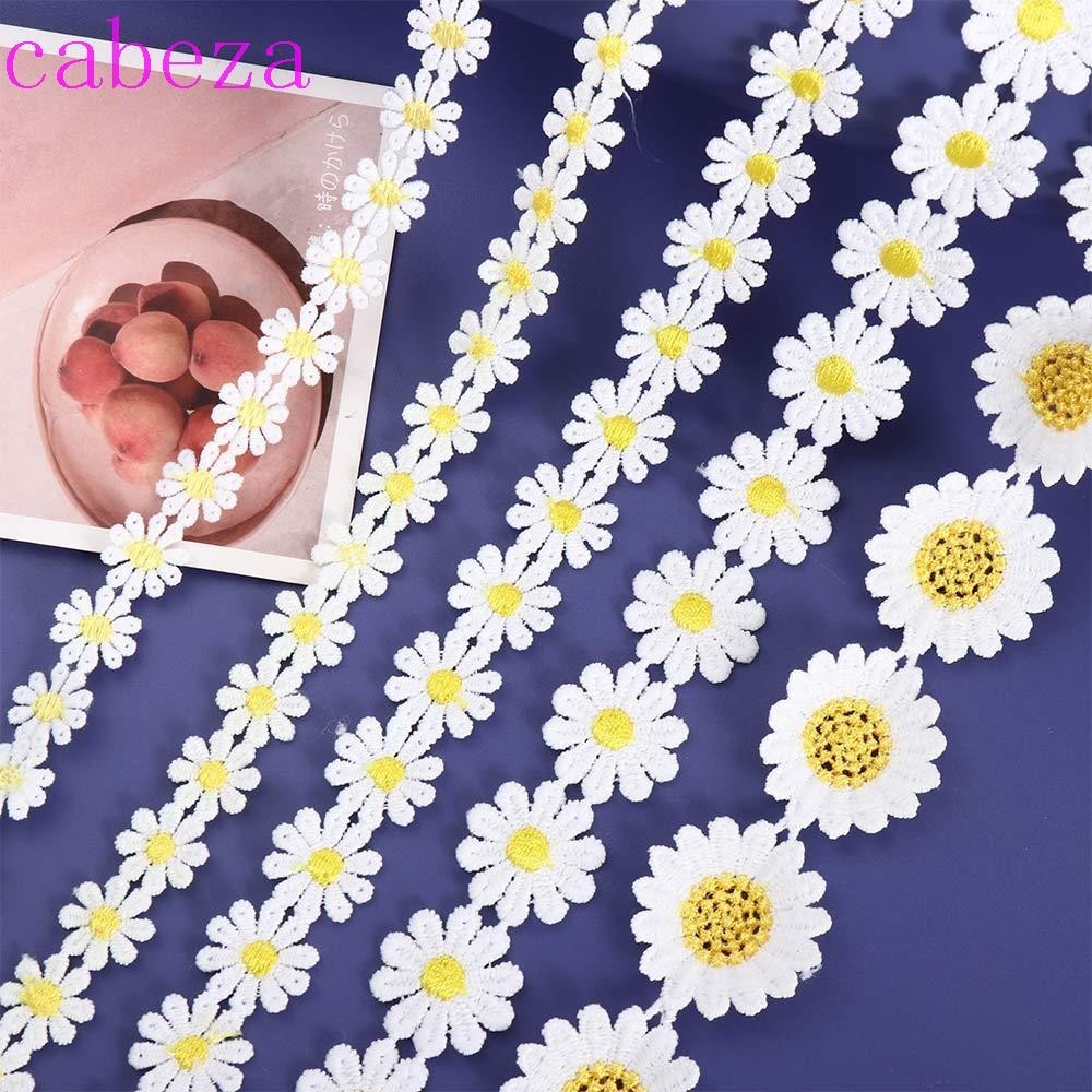 CABEZA Daisy Lace Trim Bright 1 Yard Headwear Decor Handmade Small ...
