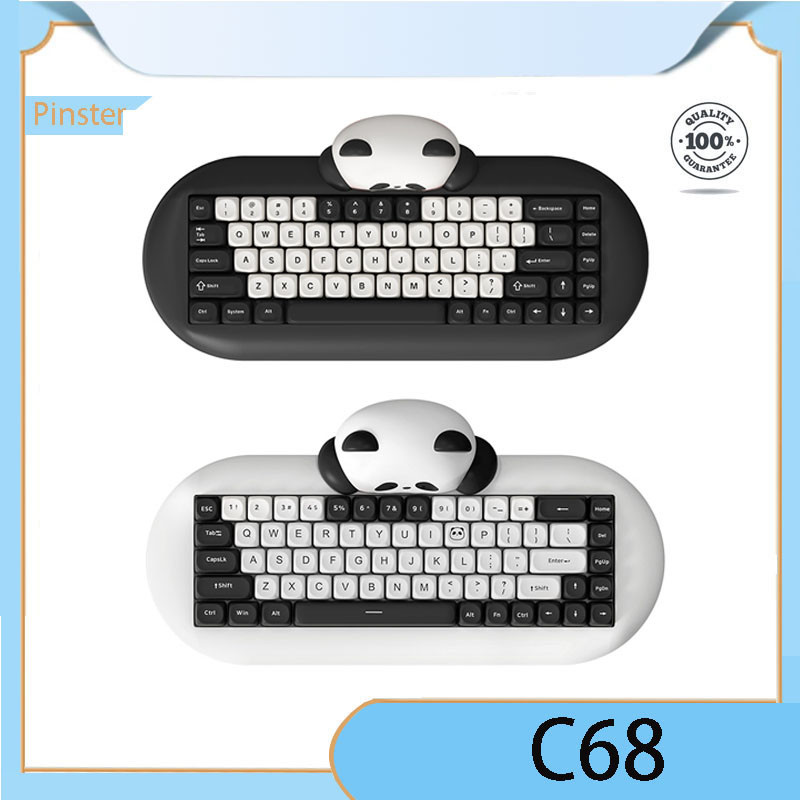 Yunzii C68 Wireless Mechanical Keyboard 65% RGB Hot Swappable Custom ...