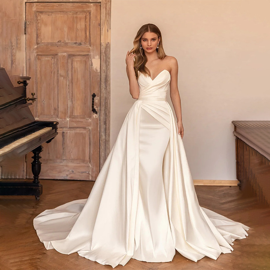 Satin detachable skirt sales