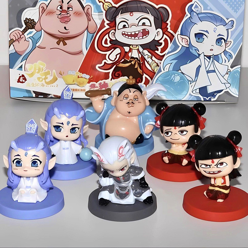 Cartoon Nezha2 Blind Box Aobing Desktop Ornament Surprise Gift哪吒之魔童闹海盲盒 ...