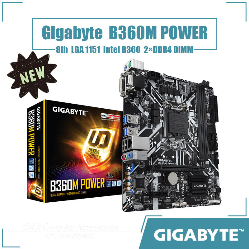Gigabyte B360M POWER Motherboard LGA 1151 2xDDR4 DIMM Using Intel B360 ...