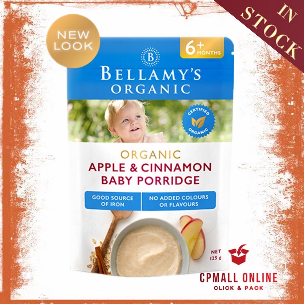 [Expiry Date: 04/2025] Bellamy's Organic Baby Rice 苹果肉桂味米糊 Baby ...