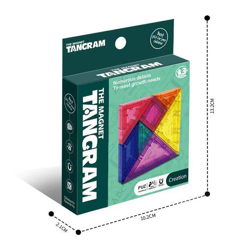 Magnetic 3D Tangram Puzzle | Early Learning Toy for kids | 7Pcs ...