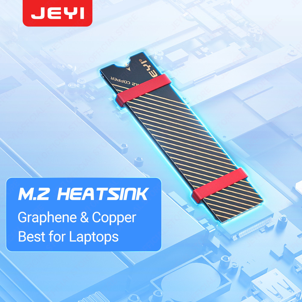 JEYI M.2 Copper SSD Heatsink with Graphene Layer, M2 NVMe NGFF 2280 ...