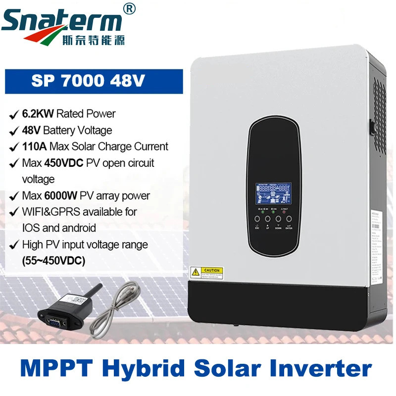 11KW 48V Hybrid-Solarwechselrichter Reine Sinuswelle Off-Grid On-Grid 2*MPPT mit WIFI Parallelfunktion für maximal 6 Einheiten - Offizieller Store – Official Store