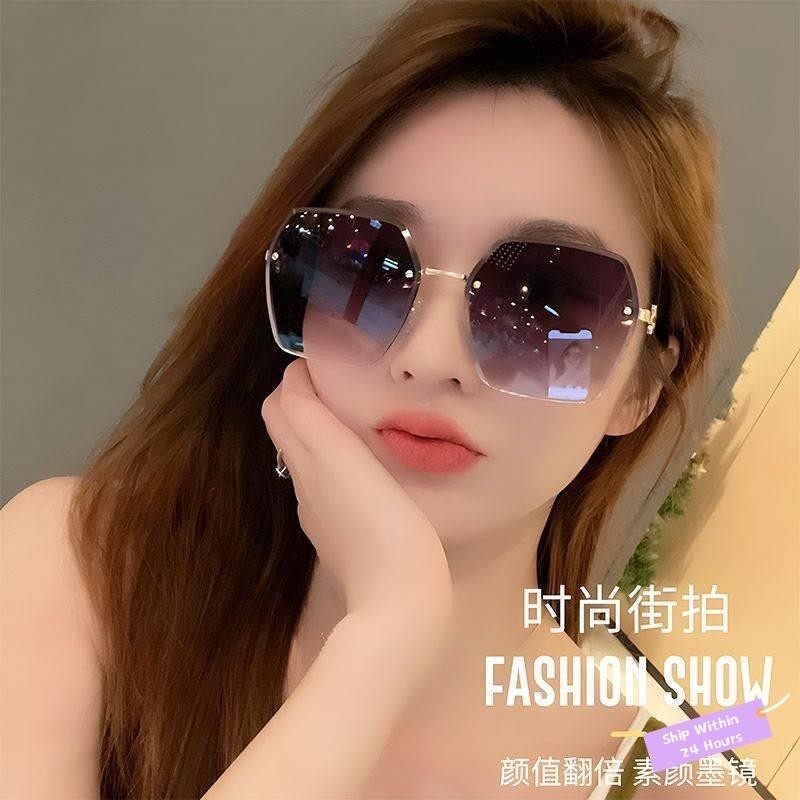 Frameless Square Gradient Retro Fashion 2023 Explosive Anti Ultraviolet High Value Sunglasses 4367