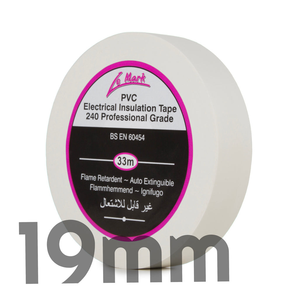 Sg Stock Mm X M Le Mark Pvc Electrical Insulation Tape White