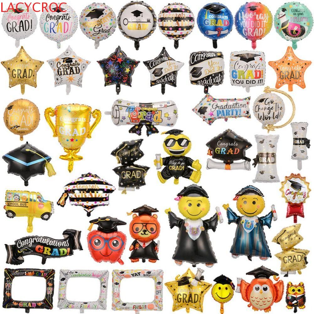 ACYCR Giant Graduation Balloons, Trophy Bear Cartoon Graduation Party ...