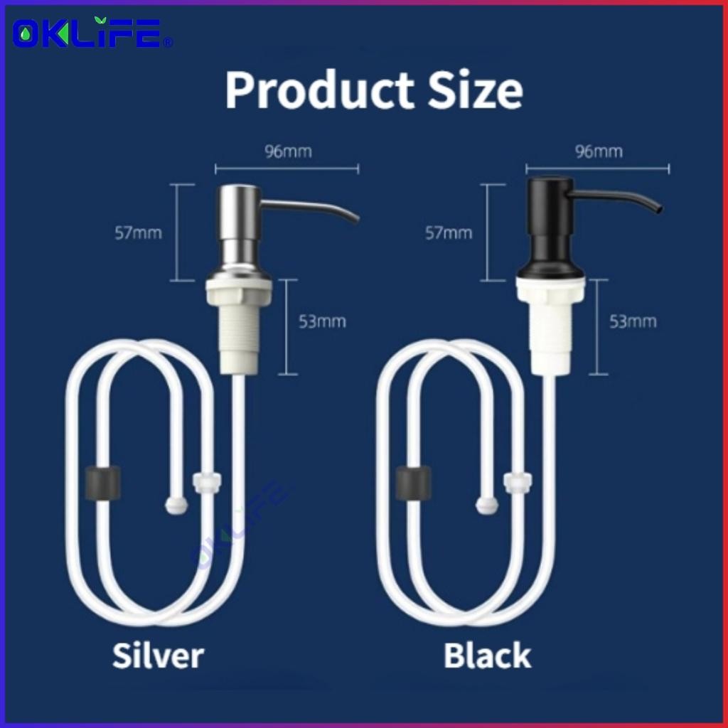 SUS304 Stainless Steel Liquid Soap Dispenser Bracket Extension Tube Kit Kitchen Sink Washer Dispenser view 8