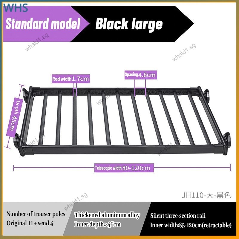 Retractable clothes rack closet trouser rack home cabinet pull out ...