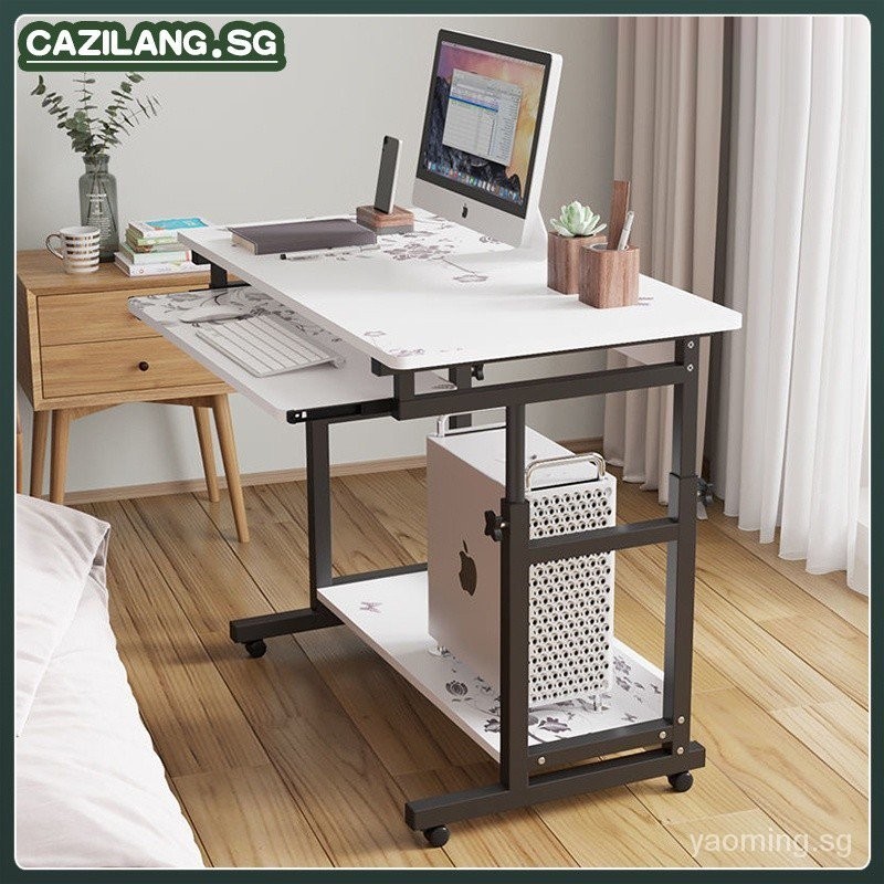 Height Adjustable Computer Study Table Movable Bedside Laptop Table ...