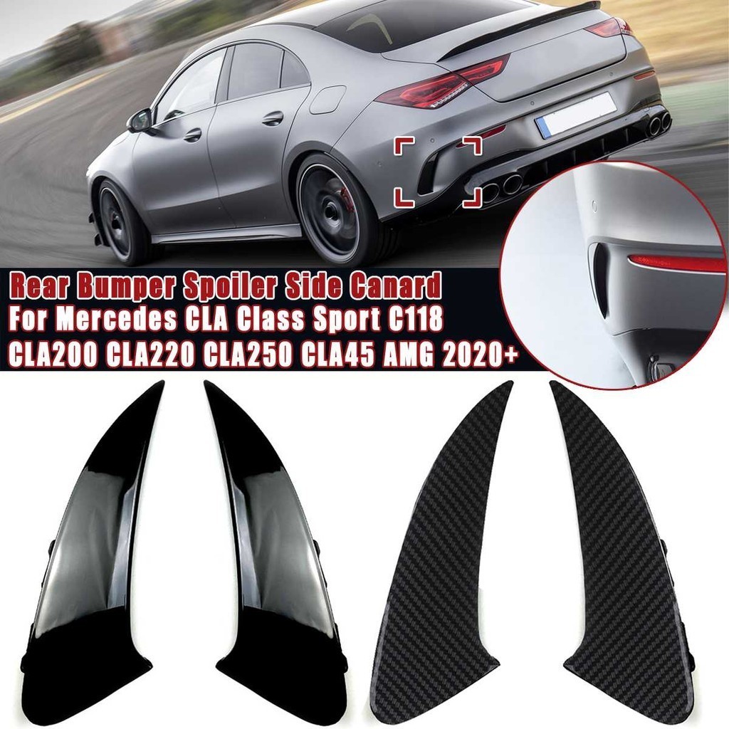 2x Car Rear Bumper Spoiler Side Wing Canard For Mercedes For Benz CLA ...