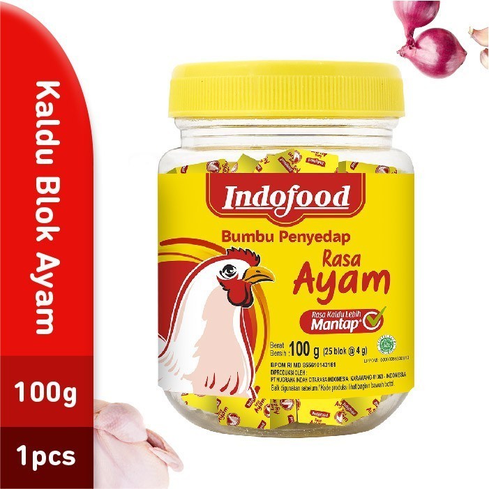 Indofood Chicken Flavor Block Broth 100g cube chicken broth box ...