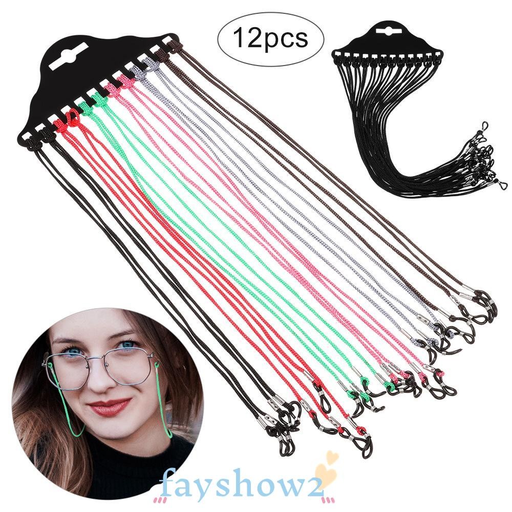 FAYSHOW2 12 pcs Reading Glass Strap Cord Spectacle Frame Colorful ...