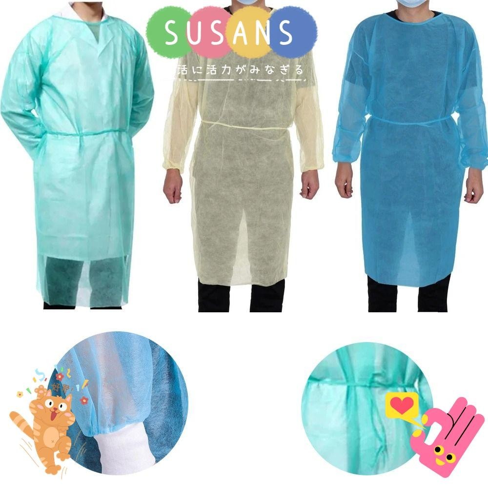 SUSANS Stain Nursing Gown, Disposable Non-woven Protective Isolation ...