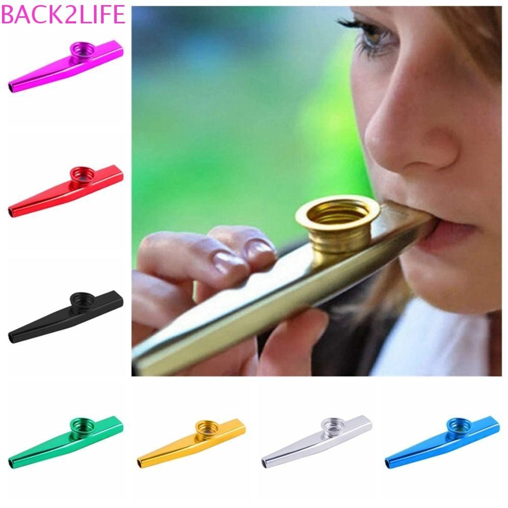 BACK2LIFE Metal Kazoo, Aluminium Alloy Instruments Diaphragm Mouth Kazoos, Learn Easily Wear