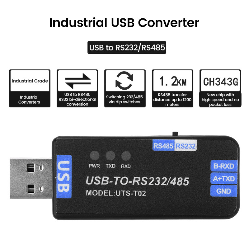 USB to RS485/RS232 communication module, bidirectional half-duplex ...