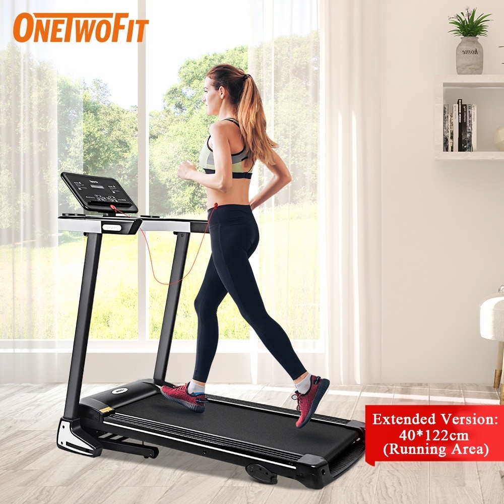 OneTwoFit Foldable Smart 2.0HP Treadmill 12KM/h Incline Running Walking ...