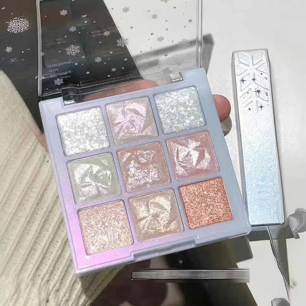 Ready Eyeshadow Palette 9colors Powder Texture Highlighter Pallete