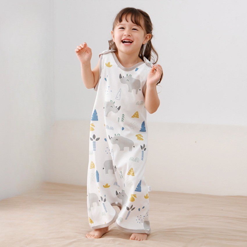 Summer Thin Baby Pajamas Baby One-piece Kick-proof Quilt Cotton