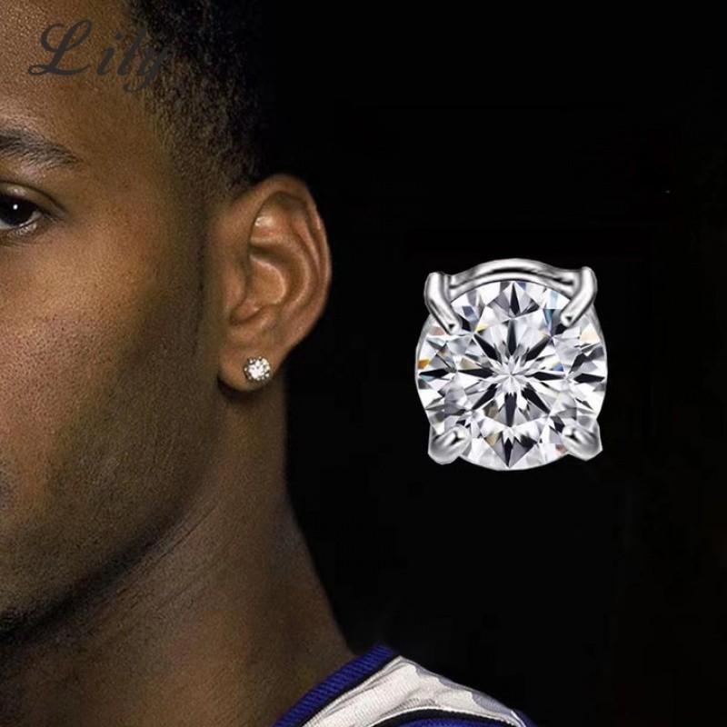 Titanium Steel Magnetic Flashing Diamond Ear Clip Men Simple Fashion Not Fade Unique Shopee Singapore