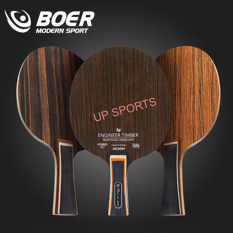Boer Table Tennis Racket Blade Ebony Sandalwood FL / CS Handshake