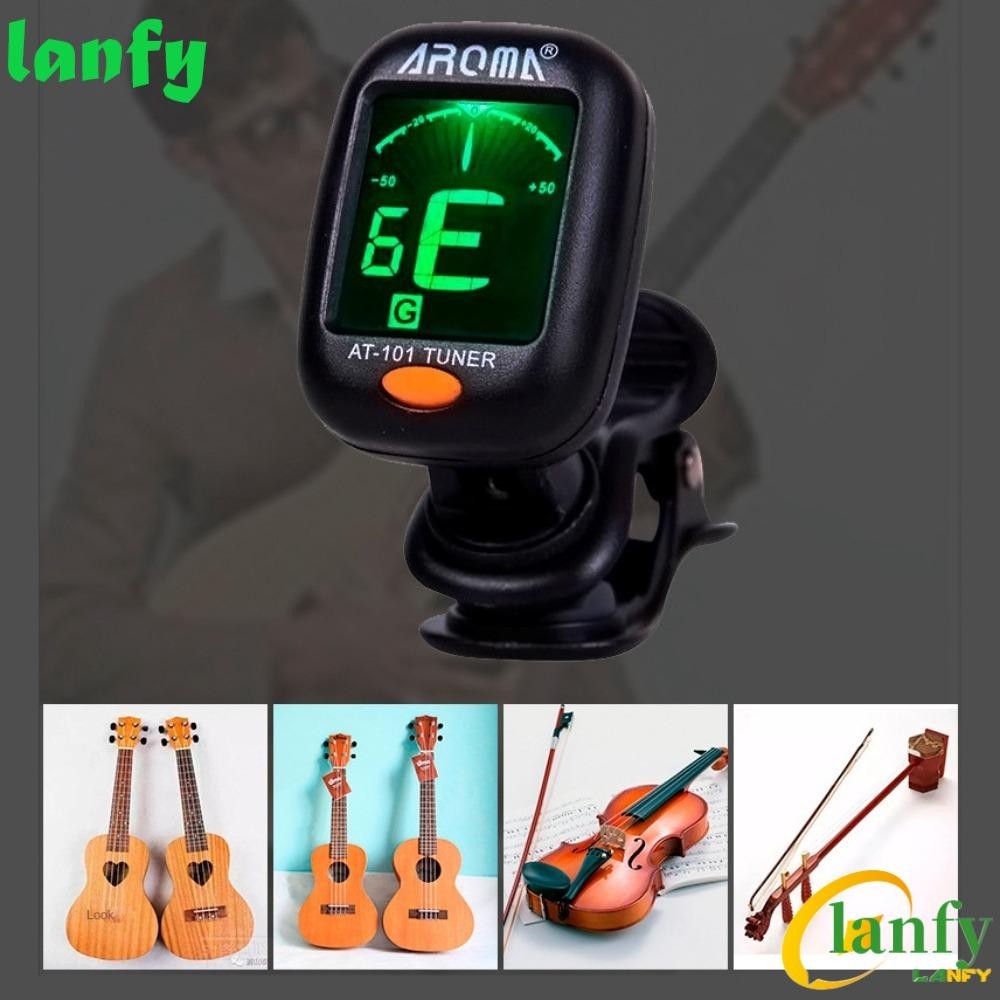 LANFY Acoustic Guitar Tuner, LCD Display Chromatic Electric Digital ...