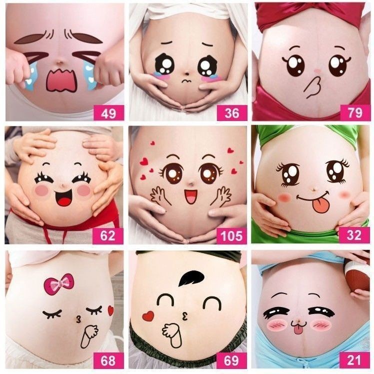Pregnant Women Photo Belly Stickers Pregnant Belly Stickers Pregnant ...