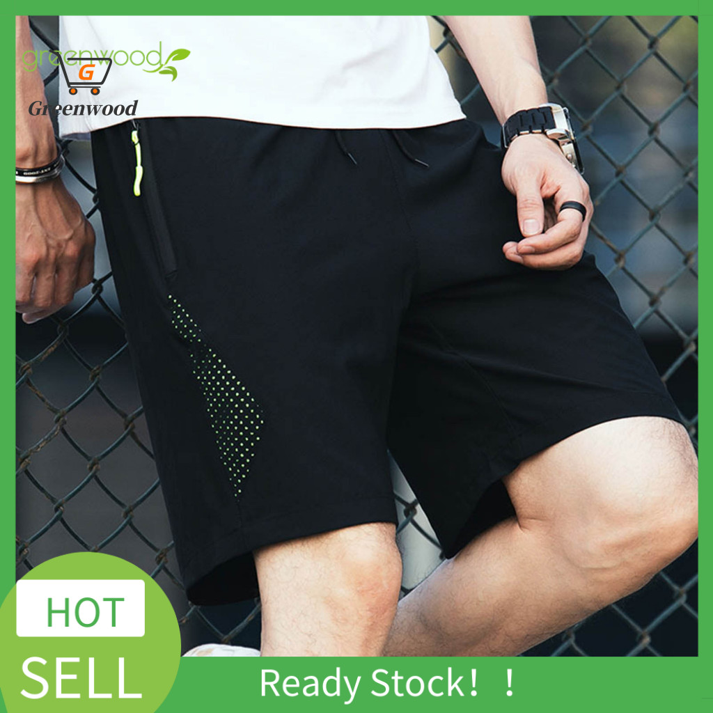 GRE Casual Sports Beach Shorts Breathable Loose Fit Shorts for Men Men s Gym Shorts with Zipper Pocket Quick Dry Breathable Workout Shorts for Fitness Jogging Southeast Asian Shopee Singapore