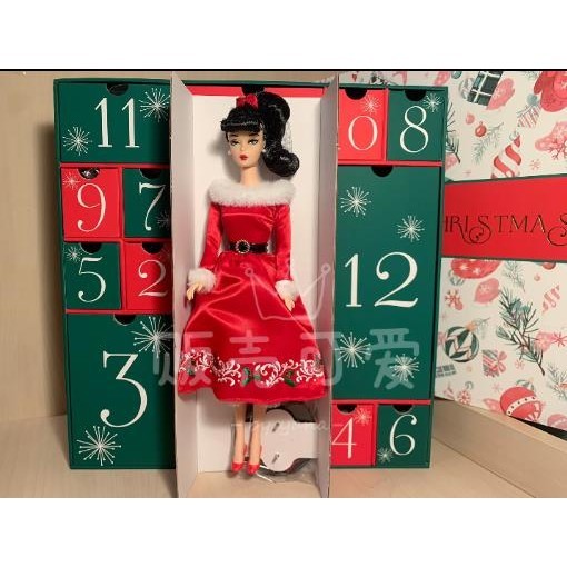 Ready Stock Barbie 12 Days Of Christmas Barbie 2022 Christmas Limited 12 Days Countdown Gift Box Retro Face Model Non st Material Shopee Singapore