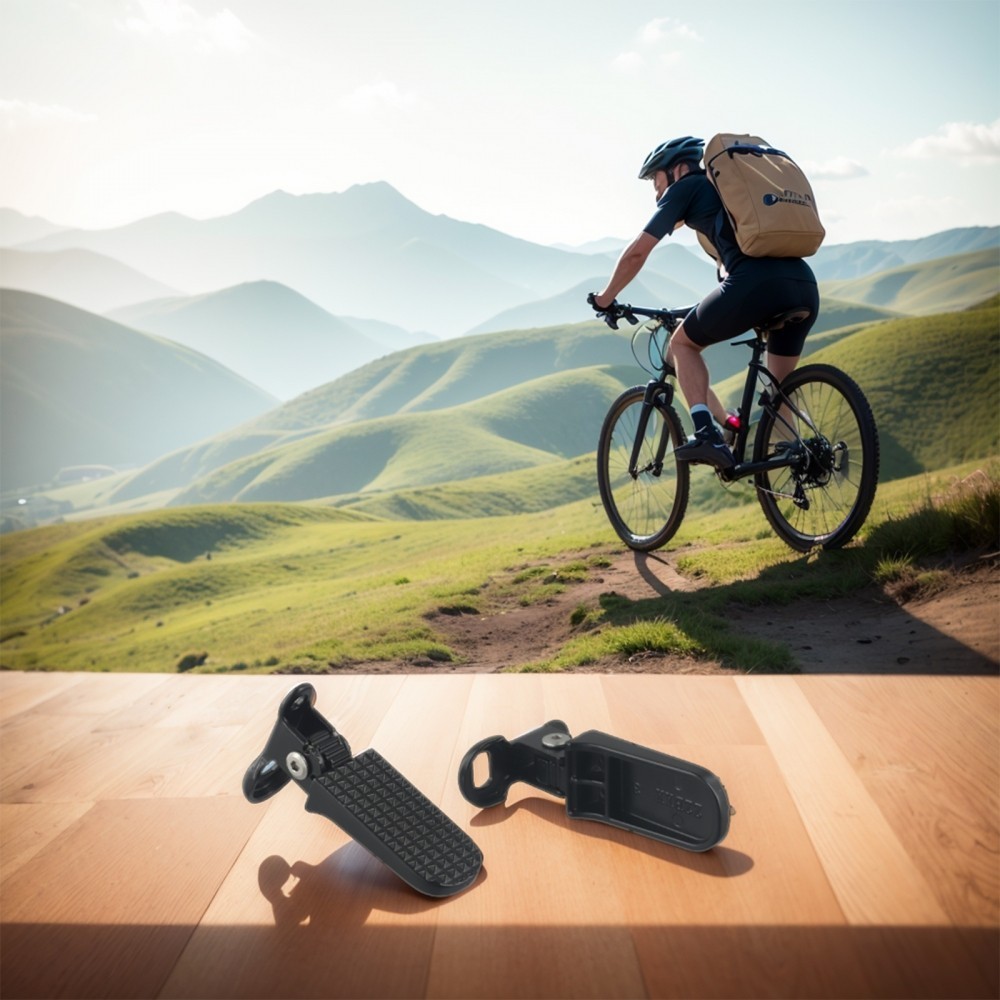 【EVER】Bicycle Rear Footrest Lightweight Sturdy Anti Slip Pattern Wide ...
