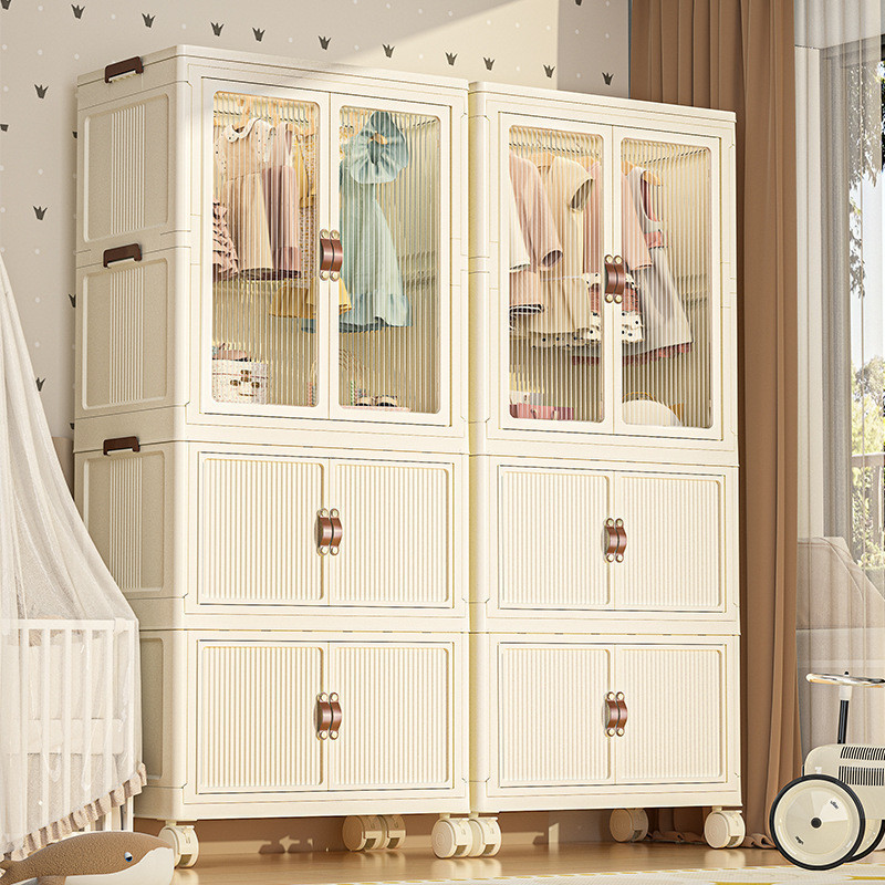 Lora Home Z1 Baby Clothes Storage Cabinet Foldable Installation-Free ...