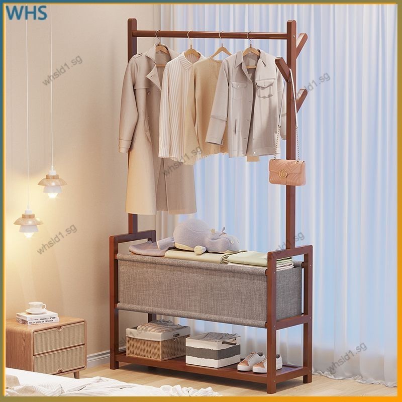 Floor coat rack hanging rack floor bedroom coat storage shelf room ...
