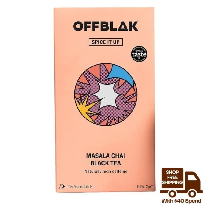 (Expiry 31st august 2024) Offblak Masala Chai Black Tea (12 x 2.5g ...