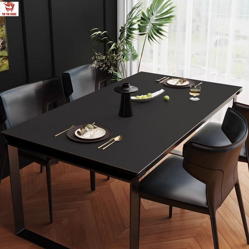 Simple Leather Placemat Computer Desk Desktop Protective Pad Coffee ...