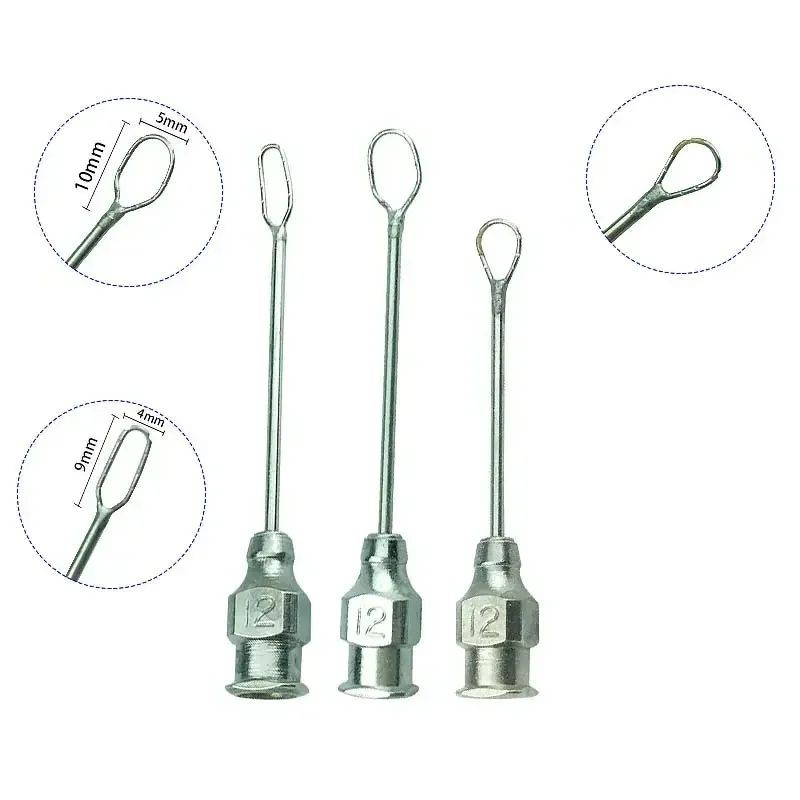 42mm/48mm/50mm Stainless Steel Lens Loop Infusion Cannula Ophthalmic ...