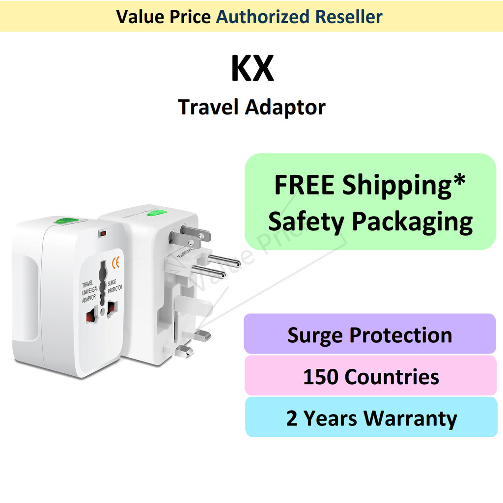 KX Surge Protector Travel Adapter Plug adaptor universal international ...