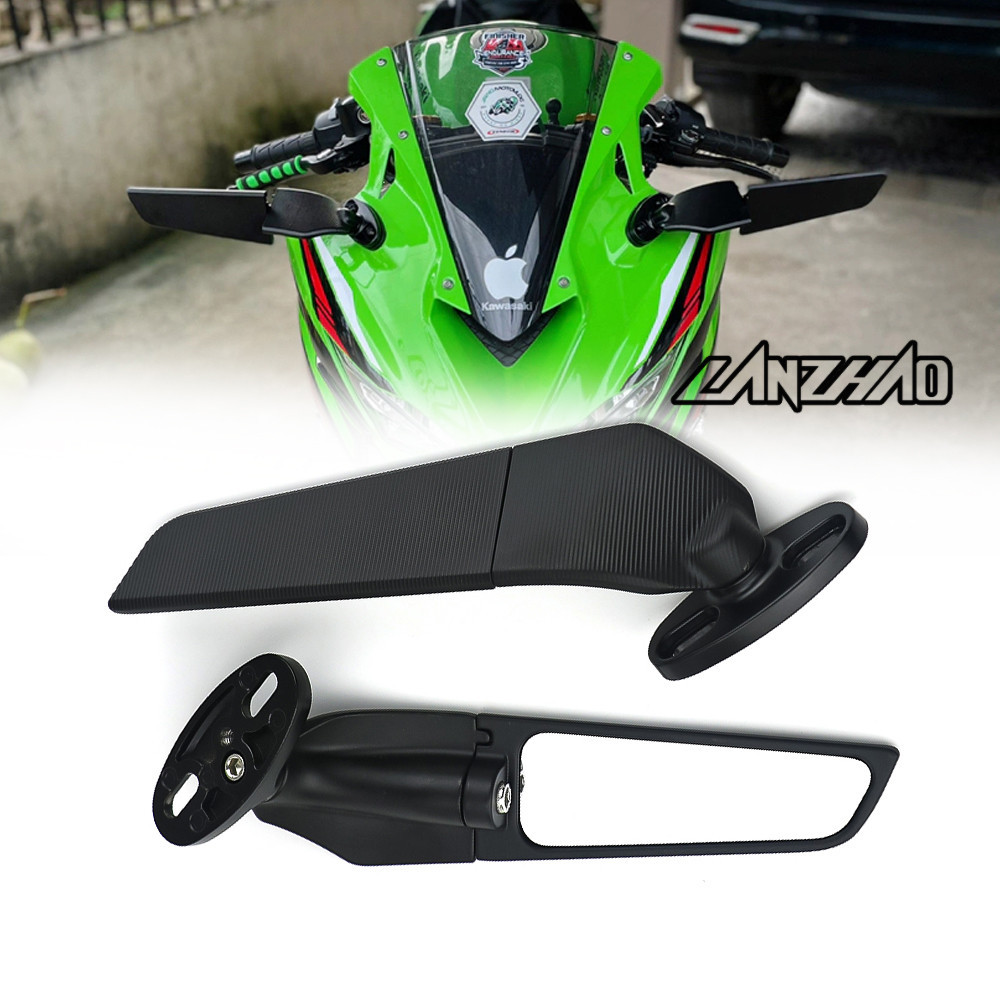 For zx25r zx4r zx4rr Winglet Side Mirror Cermin Sisi Stealth Wing