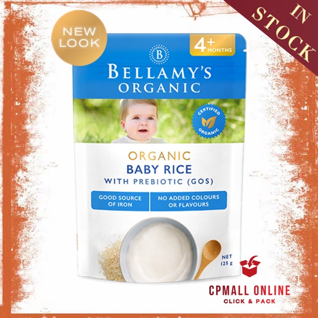[Expiry Date: 05/2026] Bellamy's Organic Baby Rice 原味米糊 With Prebiotic ...