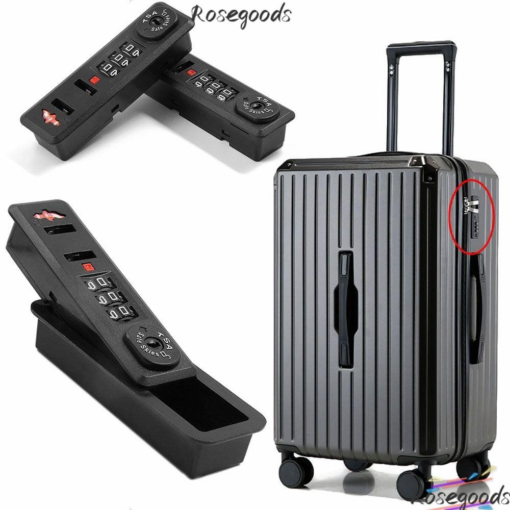 ROSE Luggage Password Lock, Black 3-digit Number Trolley Suitcase ...