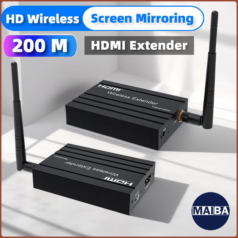 200M Wireless HDMI Transmitter & Receiver 1080P HD For PC/Laptop/TV ...