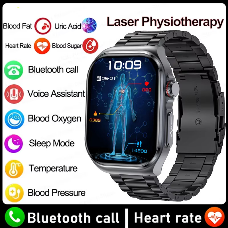 Uric Acid Watch With Blood Pressure And Ecg Et340 Inch Hd Screen